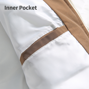 เสื้อแจ็คเก็ตพัฟเฟอร์แบบมีฮู้ดบุใยโพลีเอสเตอร์ 100% สำหรับผู้ชาย สั่งทำโลโก้ได้ ขายส่ง - Product Image 6
