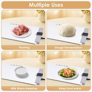 Plato Calentador de Alimentos Eléctrico Plegable y Portátil, Bandeja para Calentar Comida, Tapete de Silicona para Calentar Alimentos - Product Image 3