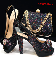 Vente chaude femmes chaussures à talons hauts sac à main assorti chaussures de mode et ensembles de sacs pour dames