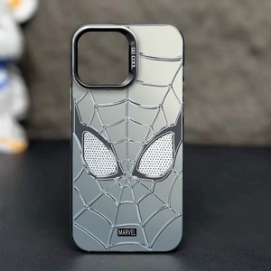 Custodia per iPhone <span class=keywords><strong>Spider</strong></span>-<span class=keywords><strong>Man</strong></span>, Compatibile con iPhone 15 13 Pro Max 16 Promax, Colore Argento Laser, Antiurto e Resistente alle Cadute - Product Image 3