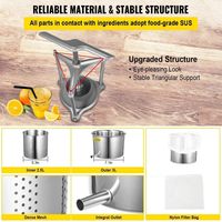Fruit Cider Grinder 3L/6L Roestvrijstalen Vaten Handmatige Persmachine Sapbereiding Wijnpers Sinaasappel Groenten Hoge Stijfheid
