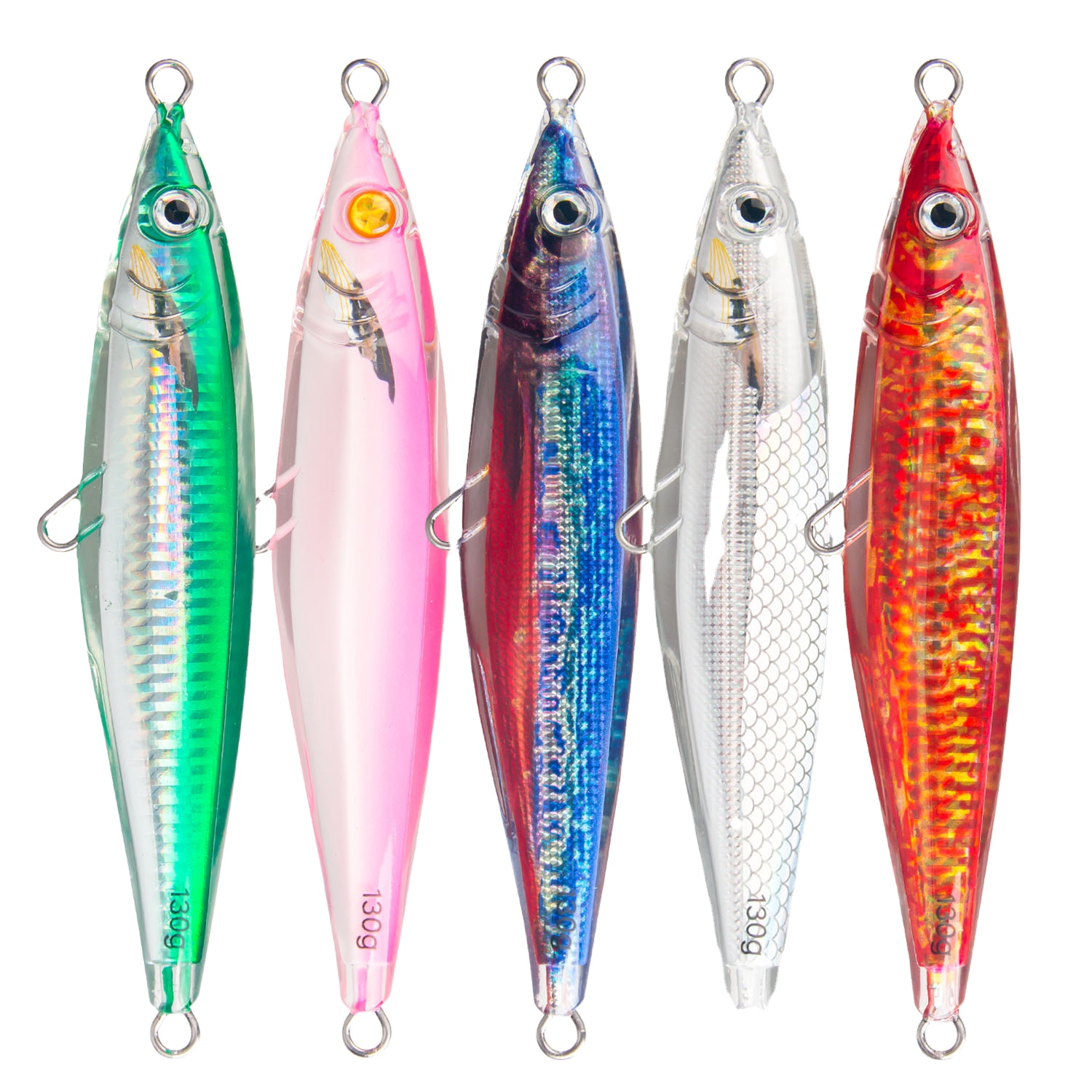 6 Leurres Minnow Jigging 28g – Pêche Mer/rivière – Lot Multi-couleurs – Neuf
