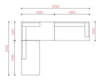Canapé modulaire en cuir véritable avec panneaux latéraux en tissu tissé pour appartement et salon, ensemble de canapés marron