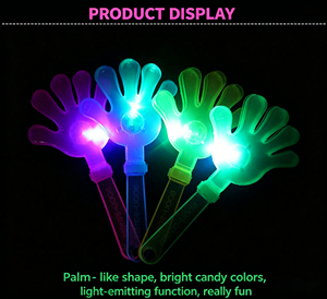 Vente en gros de claquettes lumineuses LED en plastique néon, personnalisables, pour jeux de rôle et accessoires de fête, très demandées - Product Image 4