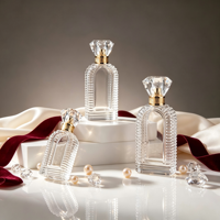 Botol Parfum Kaca Modern Anti Bocor Bentuk Silinder 30/50/100ml Transparan untuk Semprotan, Stok Grosir
