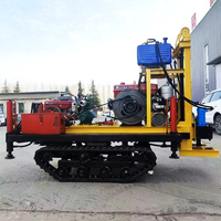 Rig Pengeboran Hidrolik Tipe Crawler yang Kokoh 28HP 200M Mesin Rig Pengeboran Sumur Air Bergerak dengan Posisi Stabil