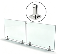 Support de fixation en acier inoxydable 304 316 pour verre, quincaillerie de balustrade en verre pour balcon et escalier, directement de l'usine