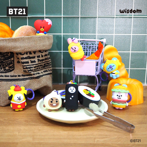 BT21 Mini PVC thực phẩm hình Keyring phim hoạt hình phong cách <span class=keywords><strong>b</strong></span>úp <span class=keywords><strong>b</strong></span>ê mô hình K-POP K-CHARACTER K-CULTURE phụ kiện thời trang - Product Image 4