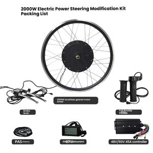 Kit de modification de véhicule électrique WoWei pour <span class=keywords><strong>roue</strong></span> arrière de vélo électrique 2000W, moteur à moyeu sans balais 48V/60V, batterie au lithium, LED, alliage - Product Image 1