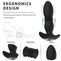 Großhandel Silikon Analplug Erwachsenen-Sexspielzeug Elektrischer Schock Vibrations-Analstimulator Massage-Spielzeug