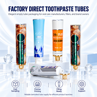 Tubes d'emballage en aluminium et plastique pour dentifrice, contenants souples personnalisés imprimés UV, bouchon à vis 12,7-35 mm, soins bucco-dentaires