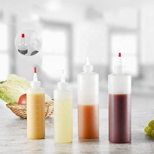 Wholesale Food Grade PE Cylinder Plastic Tip Squeeze Chili Hot <b>Sauce</b> BBQ Ketchup <b>Tomato</b> Salad <b>Bottle</b> with Scale - Product Image 3