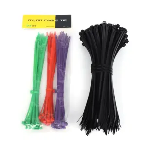 Nylon 66 Cable Ties Self-Locking Plastic Cable Tie Wraps by China Supplier White & Black Colors Different Sizes Available