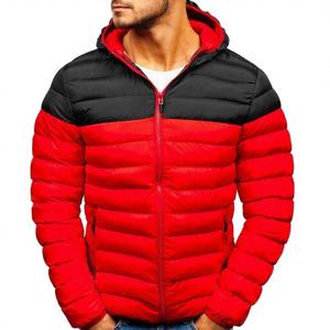 Autumn Winter New Trend Men's Jackets Patchwork Thin Casual Loose Cotton Padded Quilted Jacket Zipper <b>Coat</b> Jackets For Men - Product Image 2