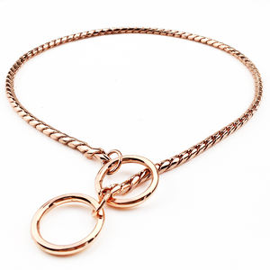 फैक्टरी गर्म-बिक्री फैशन बहु-रंग का गला घोंटना नाग पी श्रृंखला कुत्ते कॉलर चांदी सोने की चेन हार थोक - Product Image 2