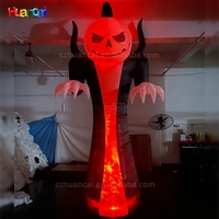 Halloween Fantôme Gonflable Décoration Drôle Personnalisé 3.6m Avec Lumière Led Colorée Noir Fantôme Modèle Gonflable
