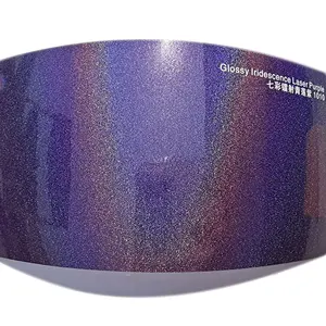 WRAPMASTER Gloss Iridescence Rainbow Laser Purple Chrome Car Wrap Supplies Full Car Vinyl Wrap Prices