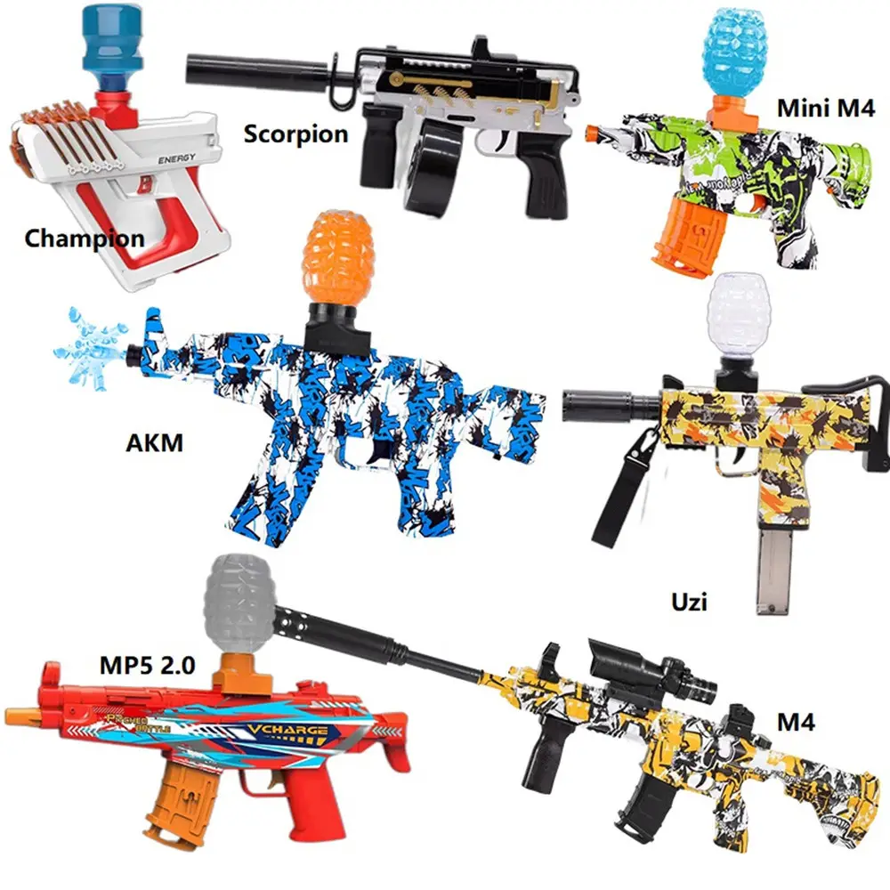 Gatling gun Soft Water Bullet Machine Toy Army Terminator Adventure Kids Gun Toy 