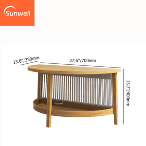 Ensemble de meubles d'extérieur en bois de teck sièges de <span class=keywords><strong>salon</strong></span> modulaires canapé sectionnel de <span class=keywords><strong>jardin</strong></span> rond pour la vie en plein air meubles d'arrière-cour - Product Image 5