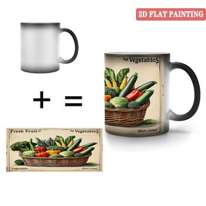Interactive Hot Drink Magic Mug 11oz Frosted Black <b>Ceramic</b> Heat Changing Color <b>Cup</b> - Product Image 4