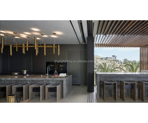 Đèn chùm pha lê kim loại mạ vàng kiểu dáng hiện đại sang trọng năm <span class=keywords><strong>2025</strong></span> cho phòng khách và phòng ăn - Product Image 4