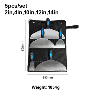 Set di 5 Spatole per Stucco, Raschietti per Vernice, Utensili per Riparare Cartongesso, Rimuovere Carta da Parati, Fango e Intonaco - Product Image 1