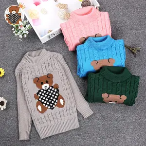 Ywu Yiyयुआन परिधान भालू लड़कों के लिए स्वेटर स्वेटर, 3 साल की गर्म लड़के बुनाई पैटर्न बच्चों को स्वेटर