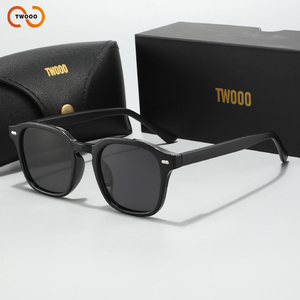 TWOOO T1785 Nouvelles Lunettes de Soleil Carrées Polarisées Logo Personnalisé Cloutées Classiques Haut de Gamme Tendance Monture Fine Simple Vente en Gros - Product Image 1