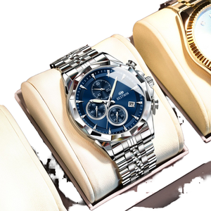 BESTWIN Herenhorloge met lichtgevende zeswijzerige doktershorloge polshorloge 45mm quartz uurwerk glazen wijzerplaat display - Product Image 1
