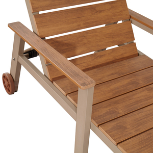Chaises longues <span class=keywords><strong>de</strong></span> luxe en aluminium pour piscine extérieure meubles <span class=keywords><strong>de</strong></span> <span class=keywords><strong>jardin</strong></span> plage <span class=keywords><strong>plastique</strong></span> bois chaise longue avec roues - Product Image 5