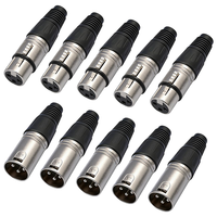 Connecteurs XLR, fiches XLR 3 broches mâle/femelle, connecteur de câble audio pour microphone, prise audio, connecteur de microphone DMX