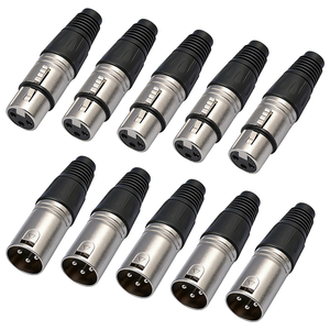 XLR Connectors XLR 3 Pin Male/Female <strong>Plugs</strong> Audio Mic Microphone Cable <strong>Plug</strong> Connector Audio Socket Audio Mic Microphone DMX <strong>Plug</strong> - Product Image 1