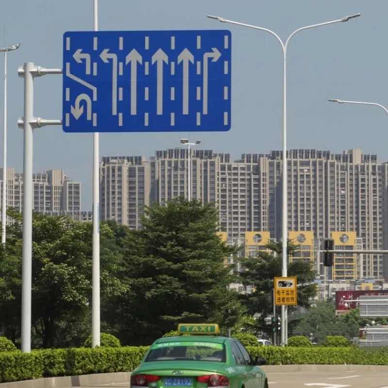 Papan rambu lalu lintas reflektif, papan tanda lalu lintas keselamatan jalan raya aluminium tanda peringatan kustom