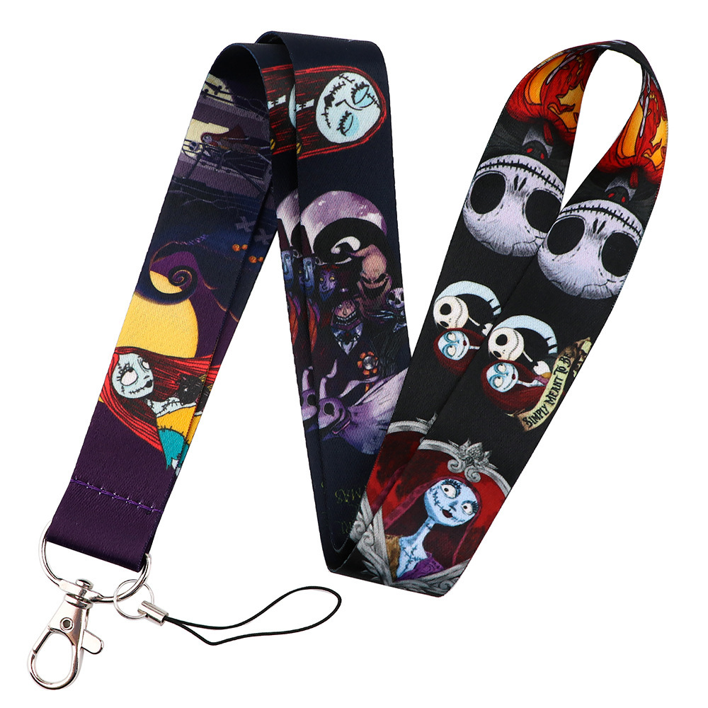 Promotional Gifts Cartoon the Nightmare Before Christmas Design Lanyards Anti-Lost Pendant ID Card Hanging Neck Lanyards Custom