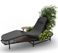 Chaise longue en bois de style nordique moderne avec housse amovible pour salon et salle à manger