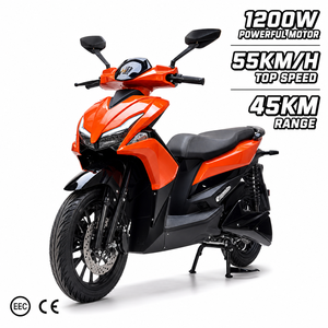 สกู๊ตเตอร์มอเตอร์ไซค์สมรรถนะสูง 1200W มอเตอร์ไร้แปรงถ่าน สตาร์ทแบบไร้กุญแจ ระบบป้องกันการโจรกรรม GPS - Product Image 1