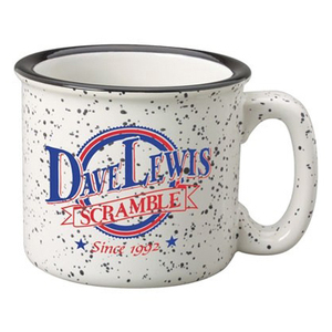 Logotipo impreso 15 Oz. Taza de café de gres occidental blanco - Product Image 1