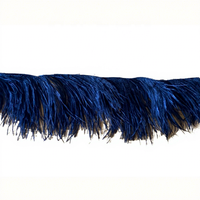Noir couture tissu ruban frange plumes d'autruche garniture pour bricolage artisanat vêtements robe Costume accessoire fête maison mariage décor