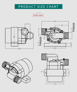 Mini <span class=keywords><strong>pompe</strong></span> à eau solaire submersible <span class=keywords><strong>silencieuse</strong></span> BLDC DC 12V & 24V pour utilisation avec des liquides, petites pompes à fontaine par Zksj - Product Image 4