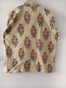 Nuevo Conjunto de Pijama de Algodón 100% con Estampado Indio Elegante para Mujer, Primavera/Verano - Product Image 3