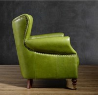 Fauteuil en cuir véritable de style américain, dossier haut mobile, pour salon, bureau, hôtel, club, café, une place, fauteuil décontracté en cuir Tiger