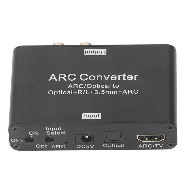 Digital to Analog Audio Converter 192KHZ Optical to RCA 3.5mm Stereo Audio Adapter for Amplifier Speaker TV
