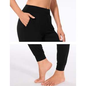 Pantalones de dormir de viscosa de bambú personalizados para mujer, joggers de cintura alta con bolsillos para ropa de dormir cómoda - Product Image 3