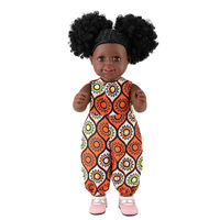Poupées en Vinyle Noires de Haute Qualité 40cm, Style Mode, Jouets Mannequins avec Différentes Coiffures, Cadeau pour Filles
