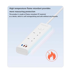 UK Plug 3 Outlets USB 1.5M 30W <strong>Extension</strong> Lead <strong>Double</strong> Break Switch Power <strong>Socket</strong> - Product Image 6