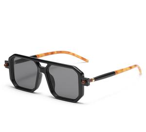 Chanceux 2025 Vintage Double pont cadre lunettes Transparent carré couleur bonbon lunettes de soleil ombre à paupières pour femmes hommes - Product Image 2
