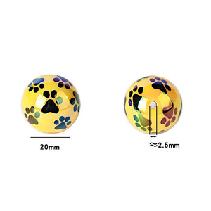 20mm UV Coated <b>Acrylic</b> Cat Claw <b>Beads</b> Mixed Color DIY Accessories for Mobile Phone Chains Pens & Hand-Woven Items Wholesale - Product Image 2