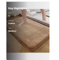 Tapis élégant en polyester et coton, doux, durable, écologique, pour salon, chambre, bureau, décoration intérieure