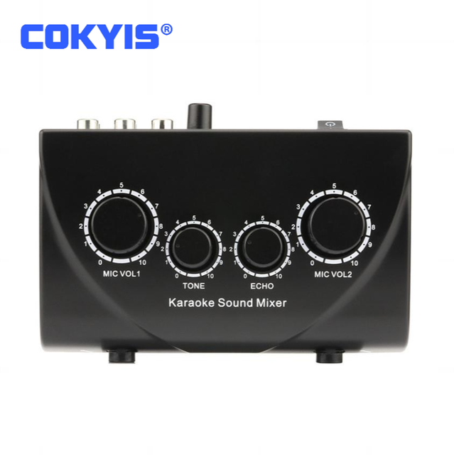 Professional Audio System Karaoke Sound Mixer Noise Cancelling Portable Home Mini Microphone Amplifier Sound Card Studio