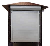 Porte de cour automatique moderne ZYMH ZYMH-05 à enroulement en verre avec construction en alliage d'aluminium étanche